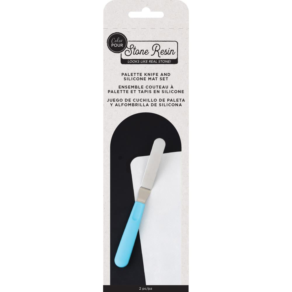 Palette Knife and Silicone Mat (2 Piece) - Color Pour - American Crafts