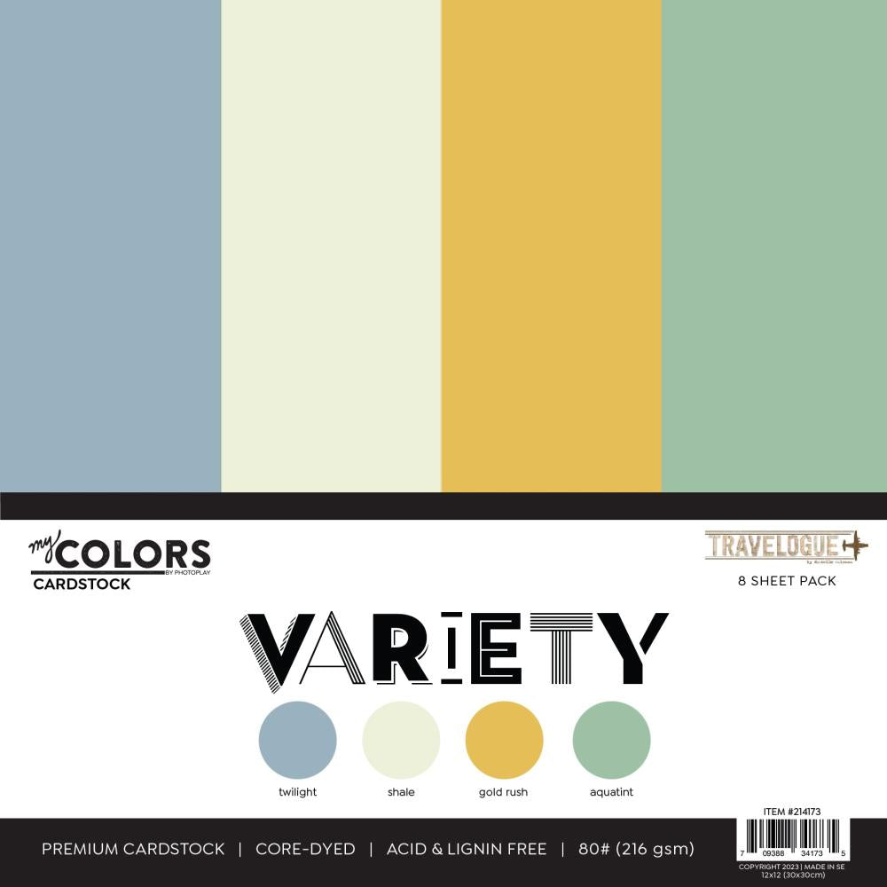 12" x 12" Cardstock Variety Pack - Travelogue Collection - Photo Play