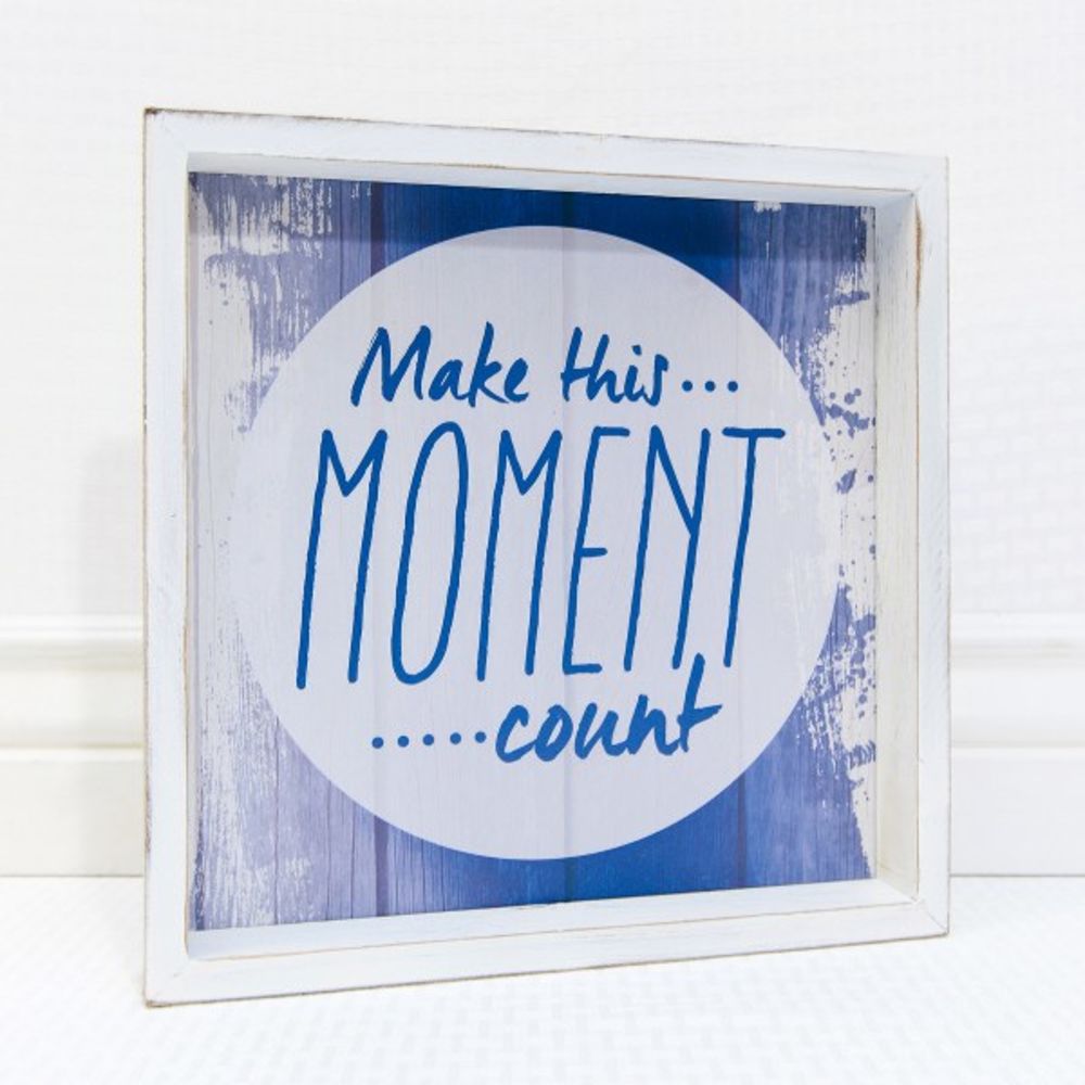 Moment Wooden Shadow Box Sign
