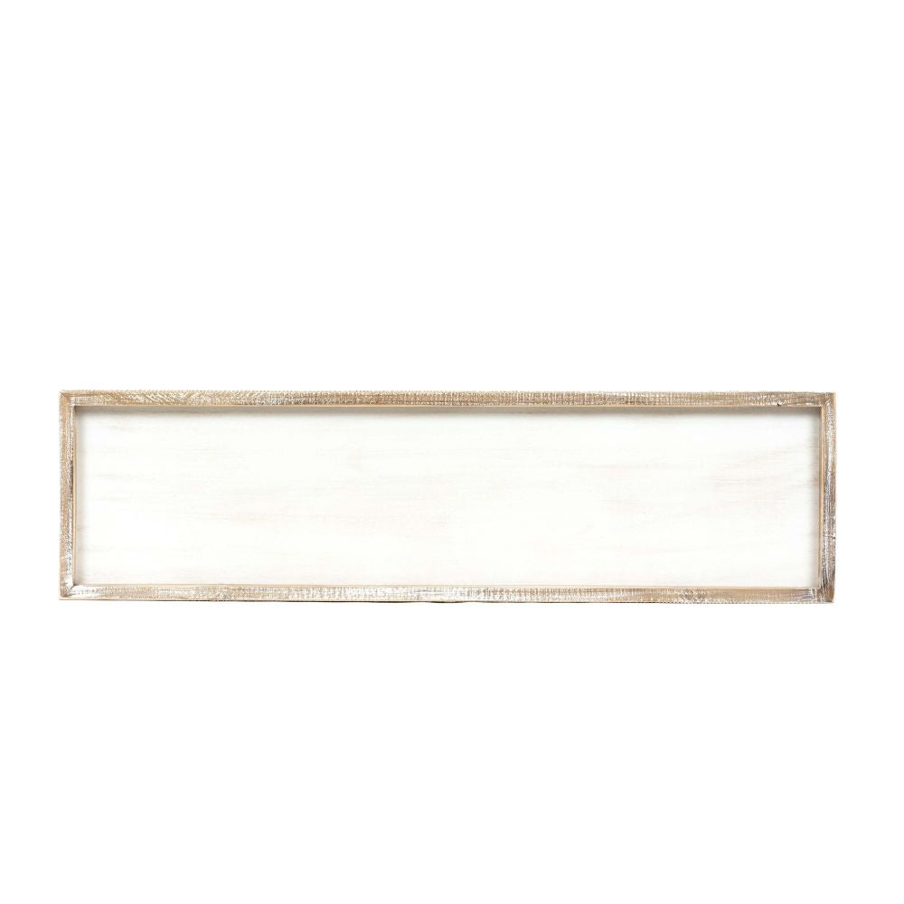 DIY Wood Framed Sign with White Insert