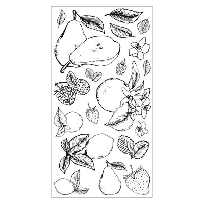 View 4 of Botanical Fruit Clear Stamps Set  by Lisa Jones - Sizzix