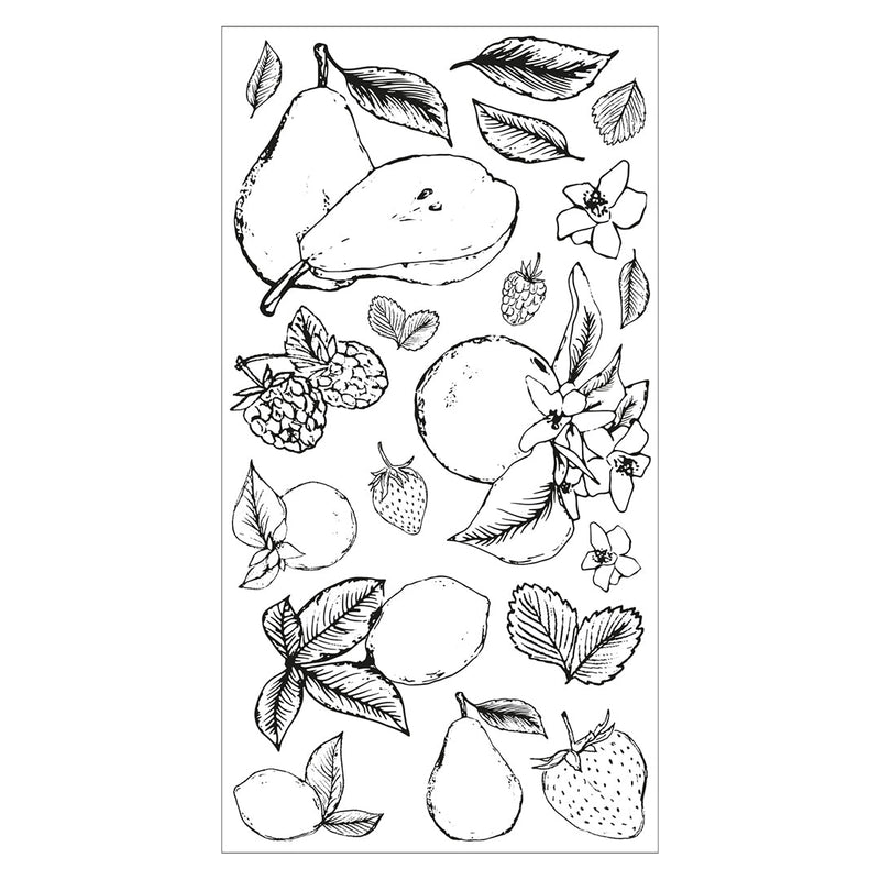 View 4 of Botanical Fruit Clear Stamps Set  by Lisa Jones - Sizzix