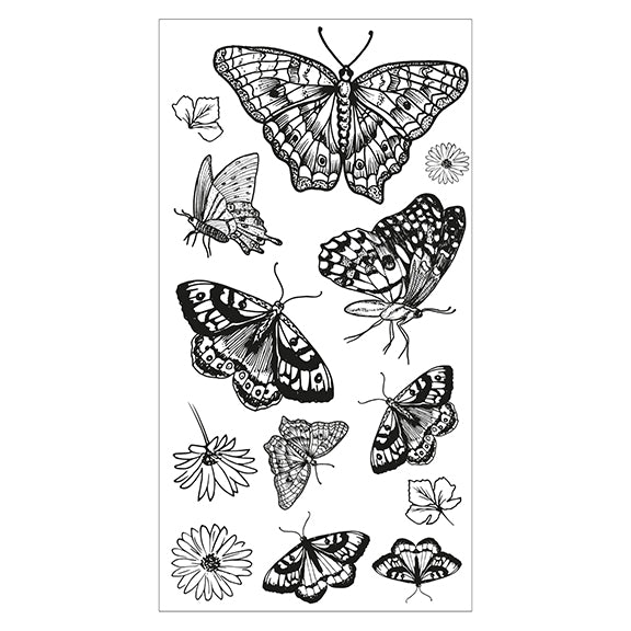 View 3 of Nature Butterflies Clear Stamp Set by Lisa Jones - Sizzix