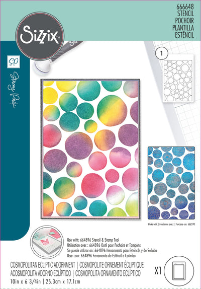 Ecliptic Adornment A5 Stencil (Cosmopolitan Series) by Stacey Park - Sizzix 
