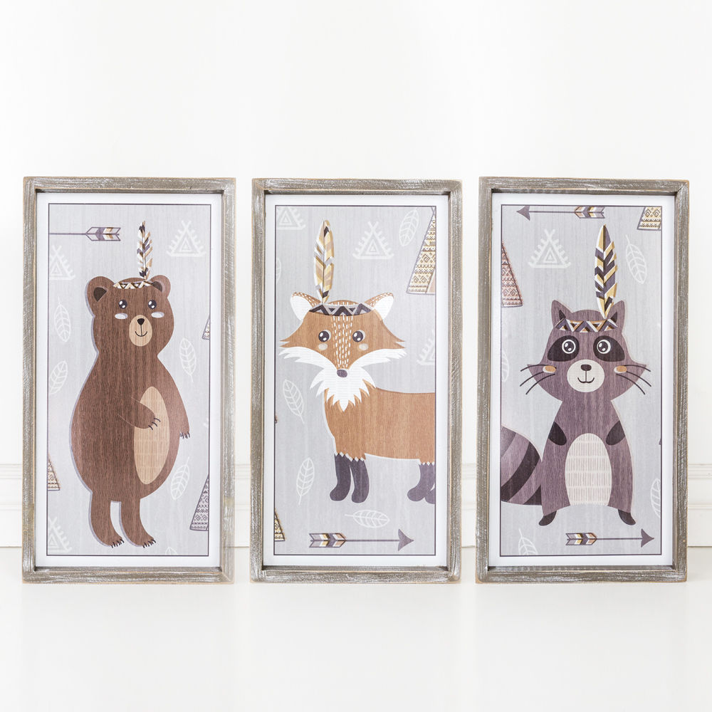 Woodland Animal Photo Frame Set of 3