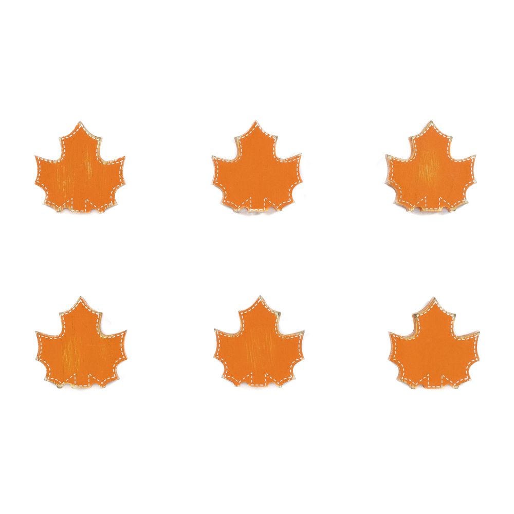 Maple Leaf Wood Shapes - Set of 6