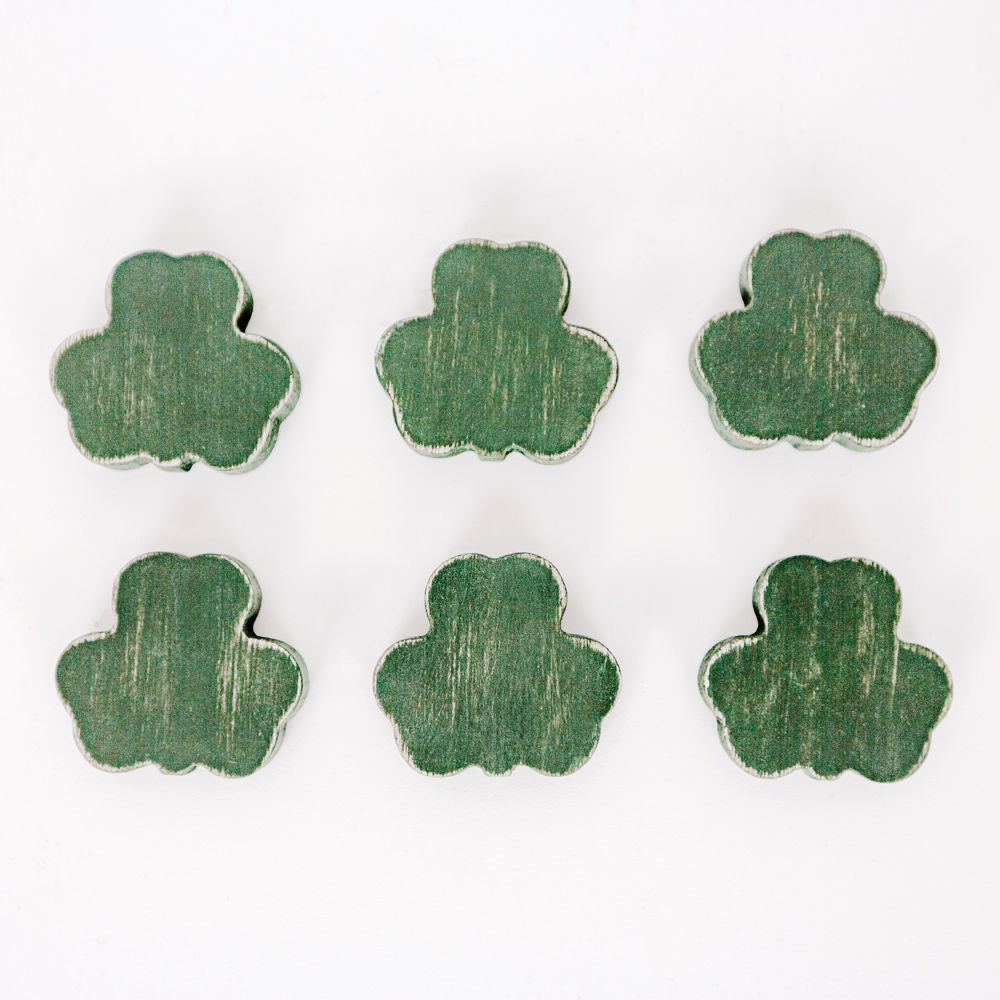 Wood Shamrock Shapes Set of 6