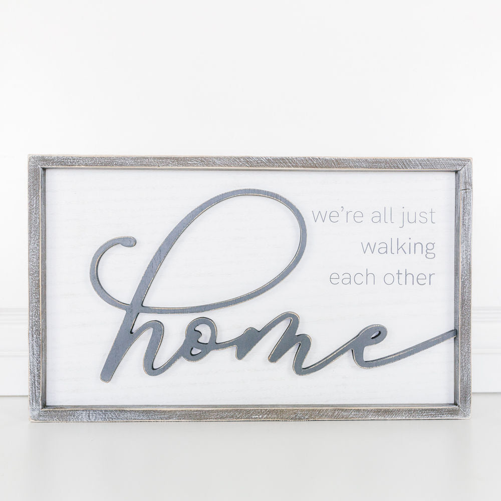 HOME Wood Frame Sign