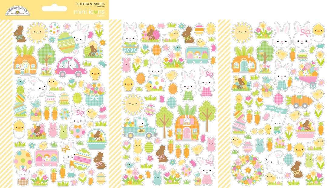 Bunny Hop Mini Icons Stickers - Doodlebug