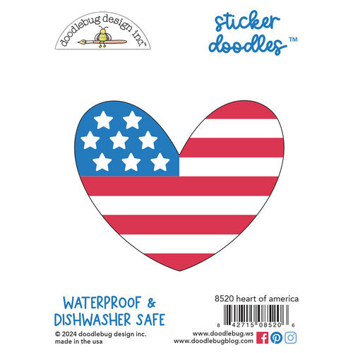 Heart Of America Sticker Doodles - Hometown USA -Doodlebug Design