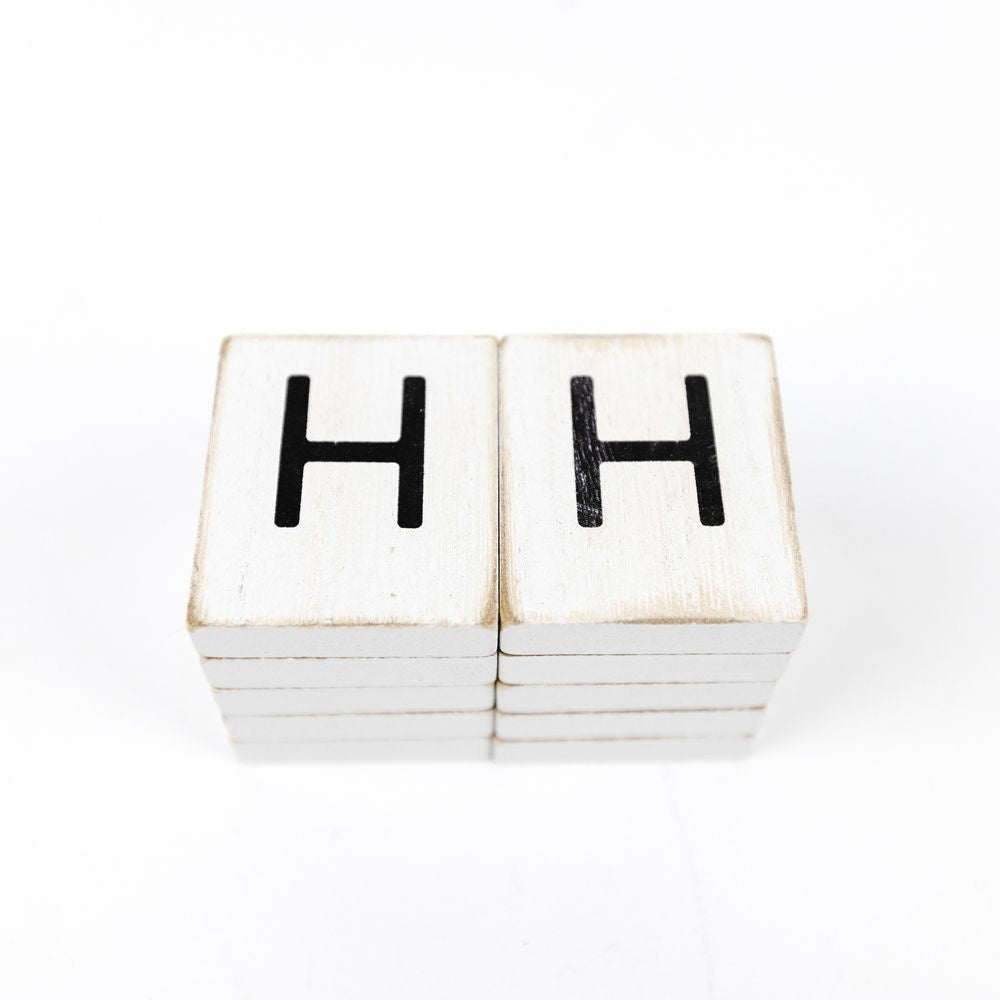 Wood Letter Tiles - Set of 10