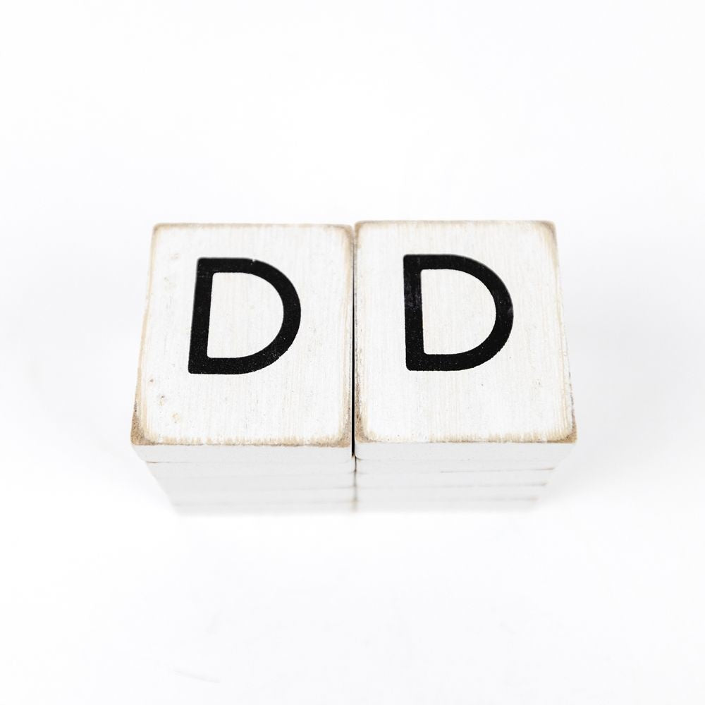 Wood Letter Tiles - Set of 10