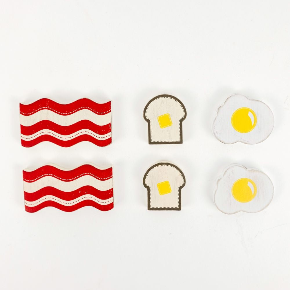 Breakfast Wood Shapes Set of 6