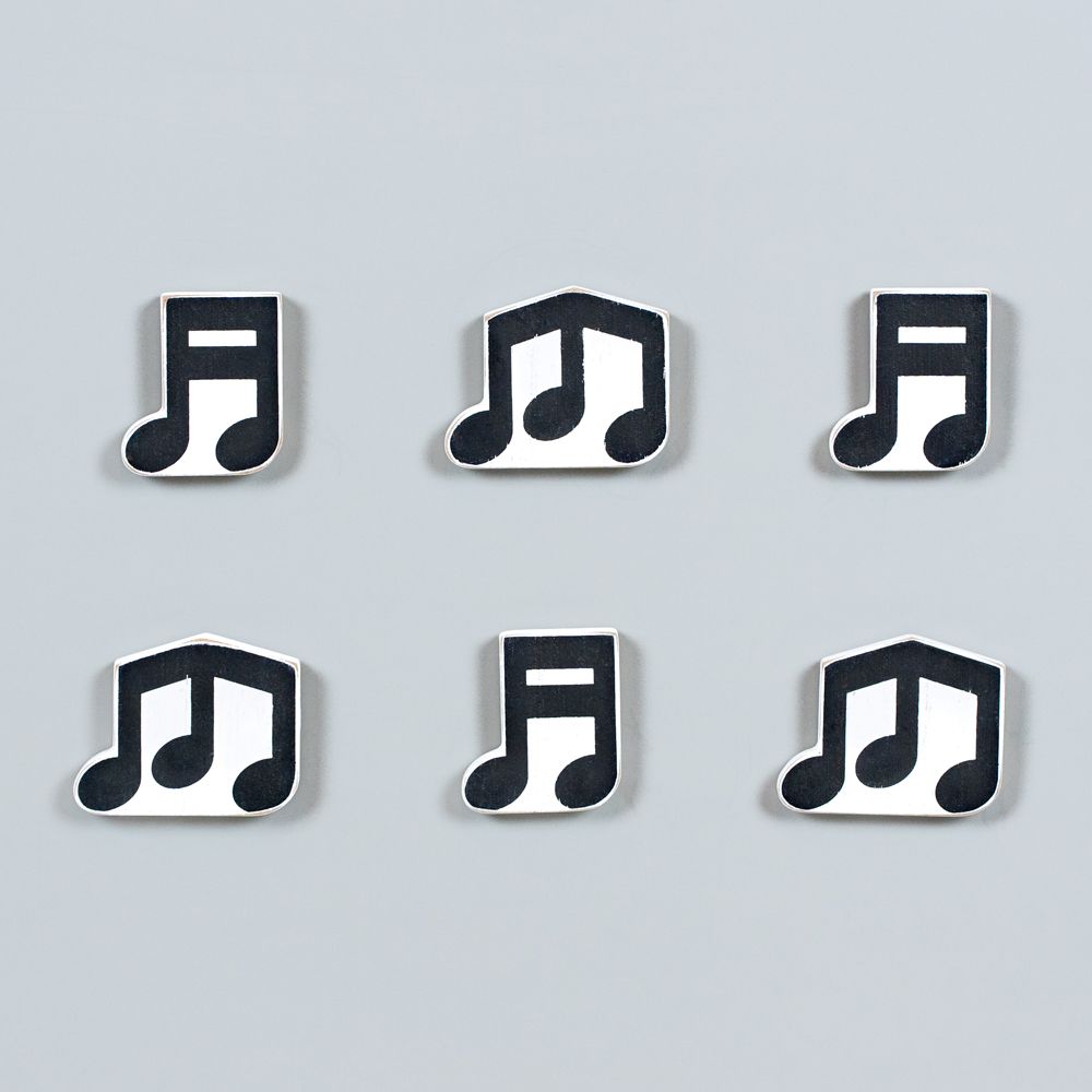Music Notes Wood Shapes Set of 6