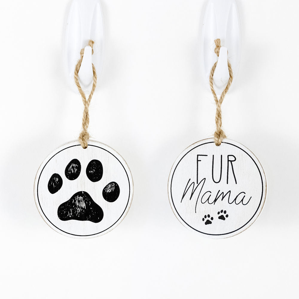 Fur Mama Reversible Wood Tag
