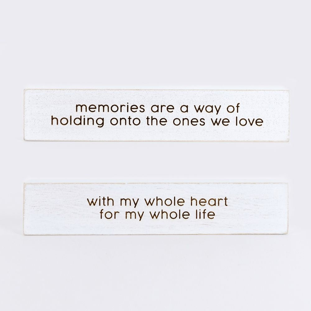 10x2x1 Reversible Wood Block - Heart