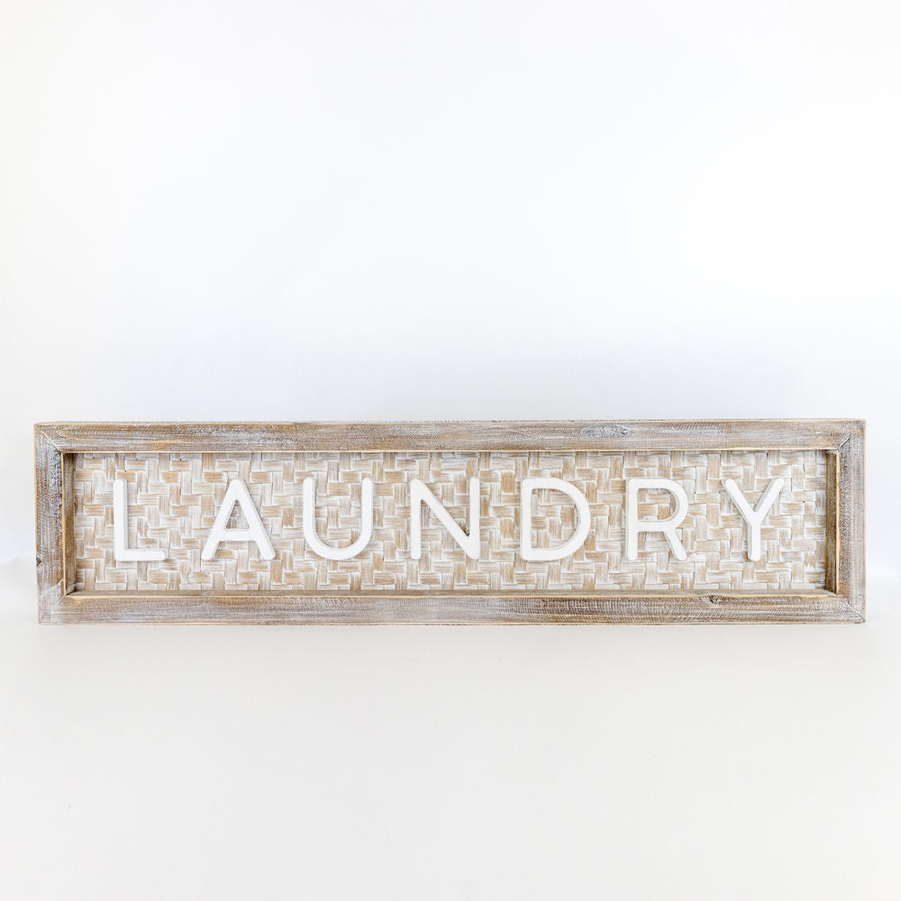 Laundry Wood Framed Sign