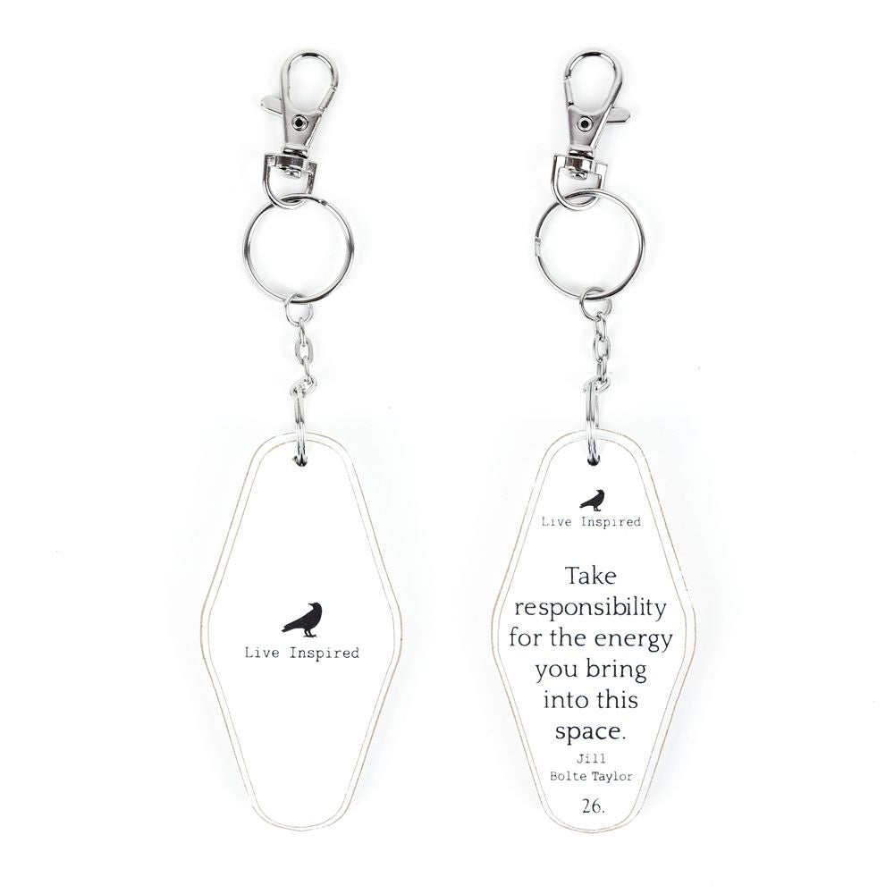 Energy Reversible Wood Keychain