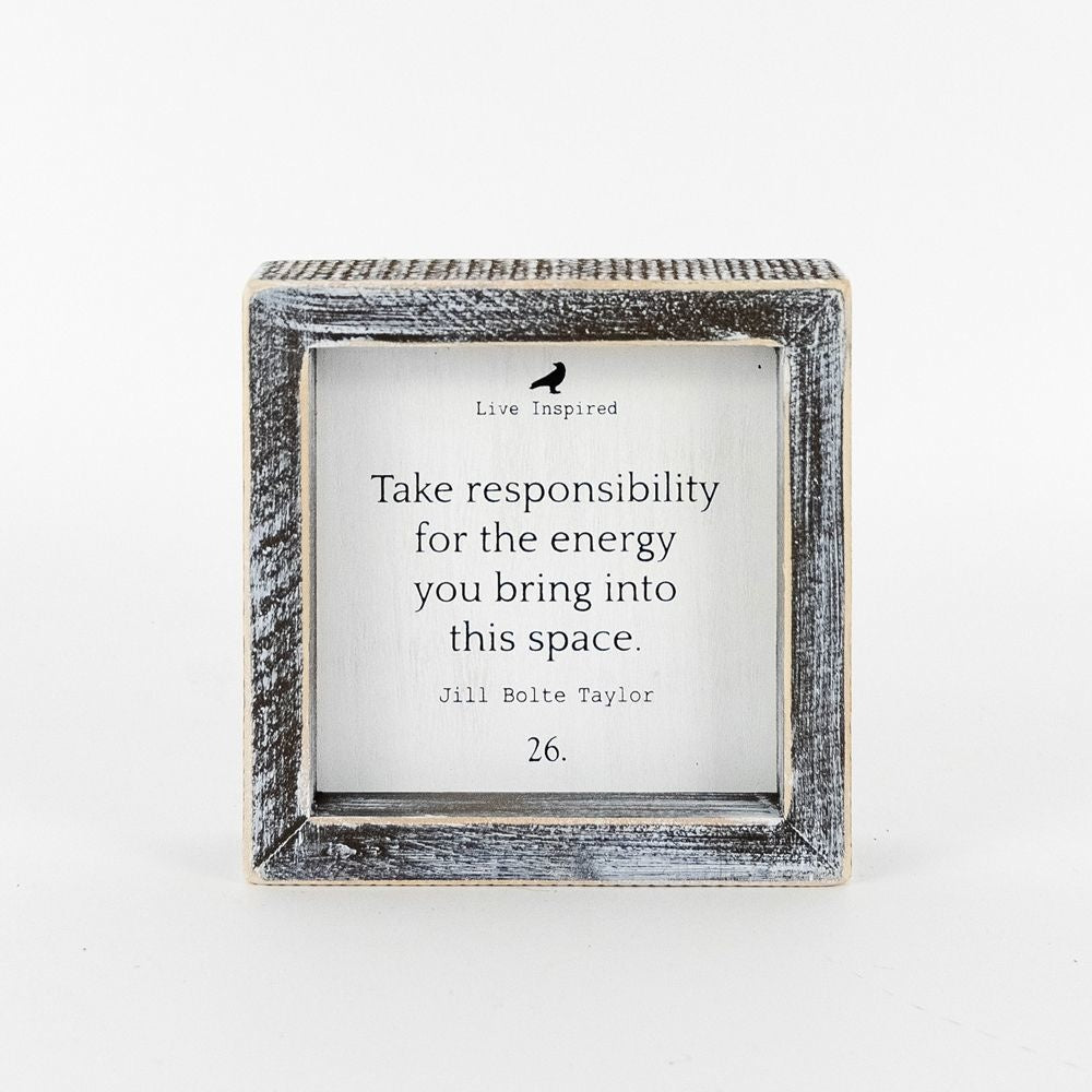 Energy Wood Framed Sign