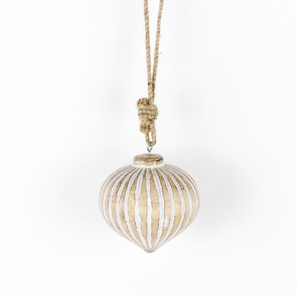 3x3x3 Mango Wood Onion Ornament