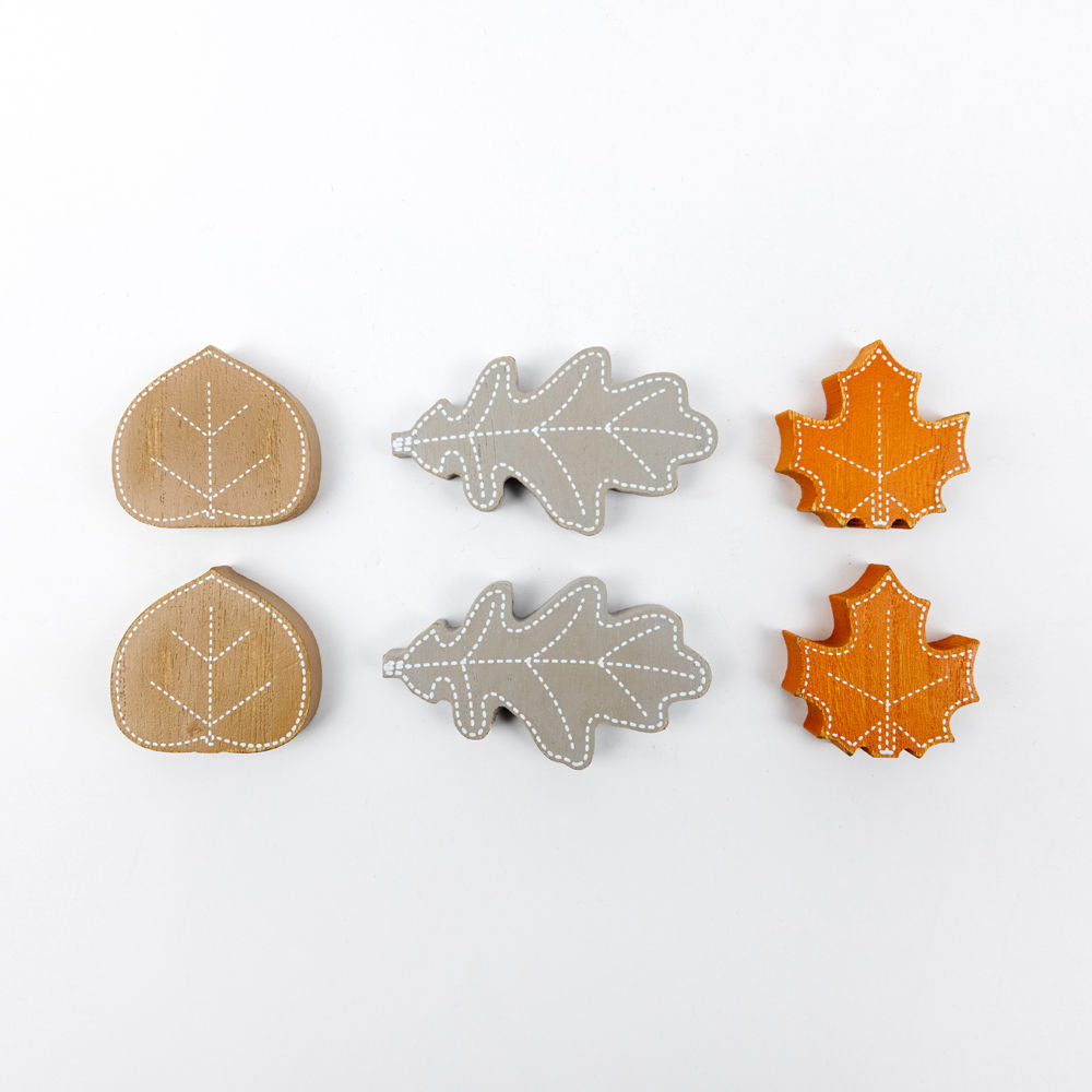 Autumn Leaves Wood Shapes Set of 6