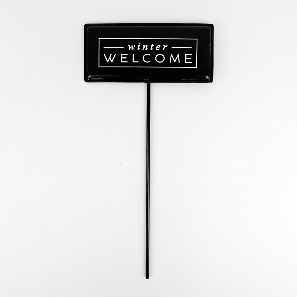 Winter Welcome Metal Stake - Believe In Kindness