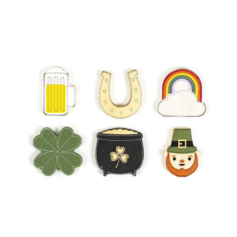 St. Patrick's Day Wooden Shamrock Set