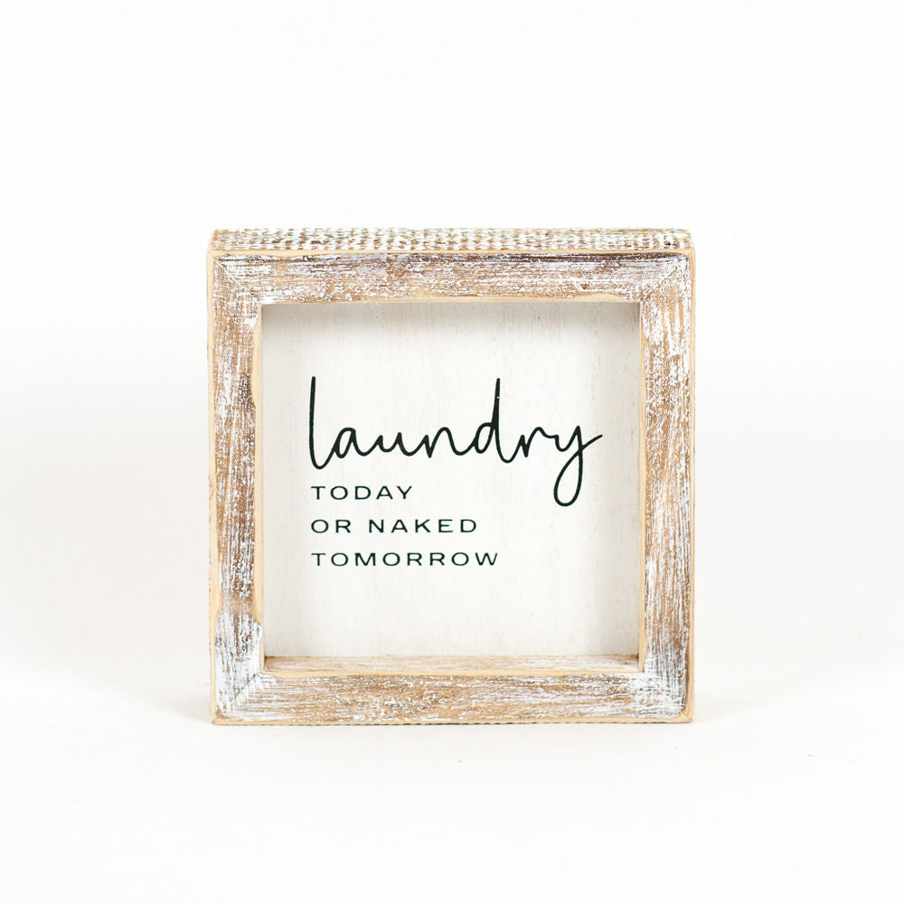 Laundry Wood Frame Sign