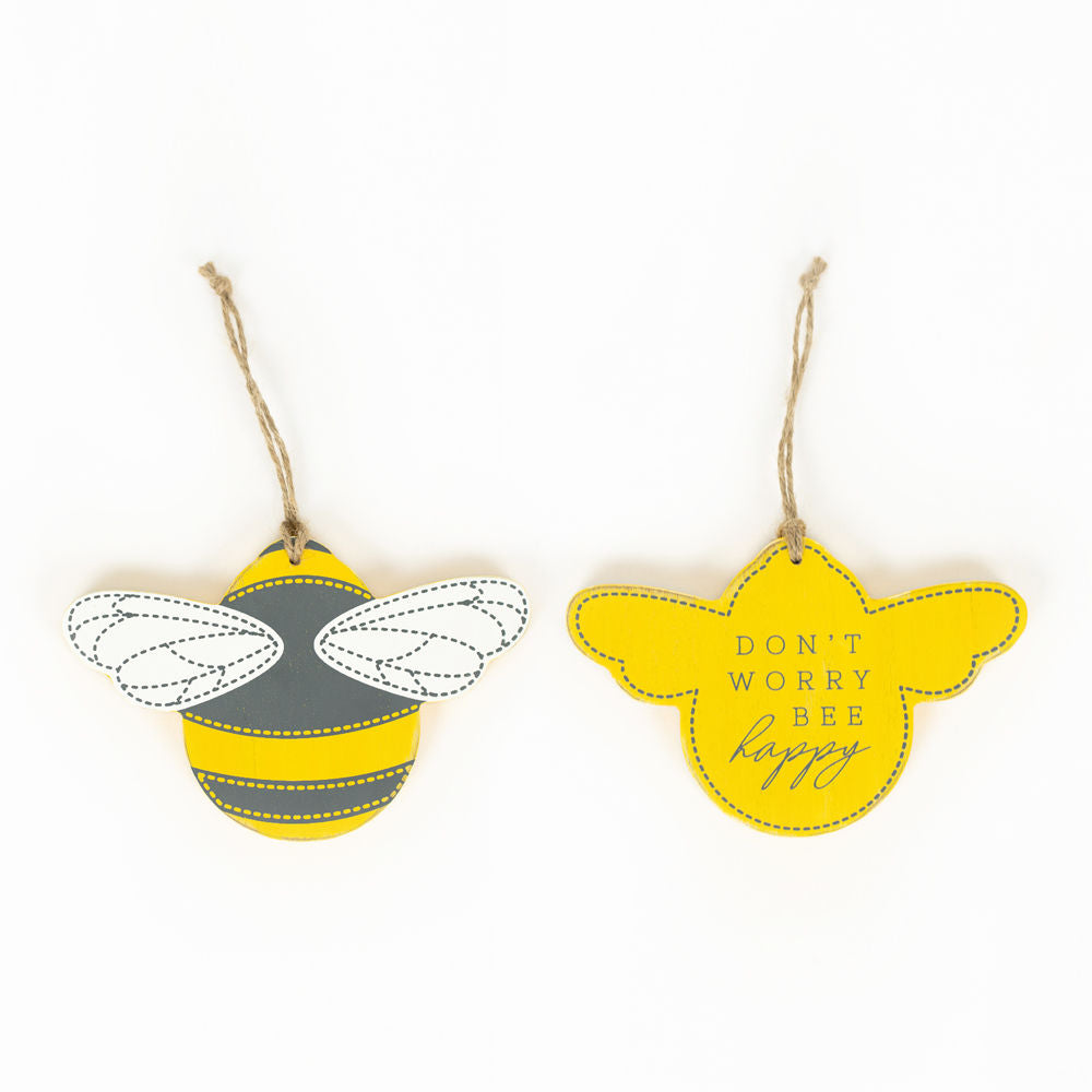Bee Wood Tag - Reversible