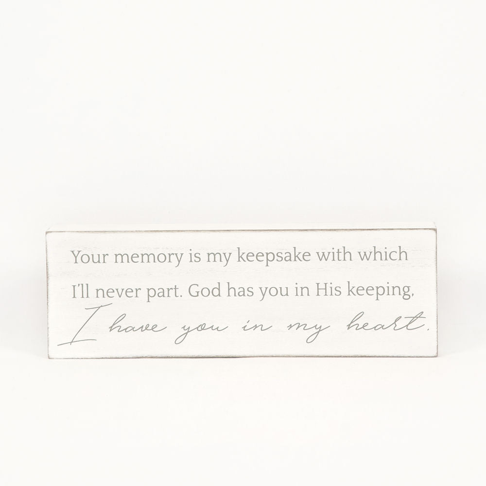 Heart Memorial Wood Sign - Your Memory Keepsake