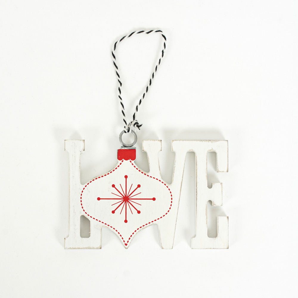 LOVE Wood Ornament Cutout