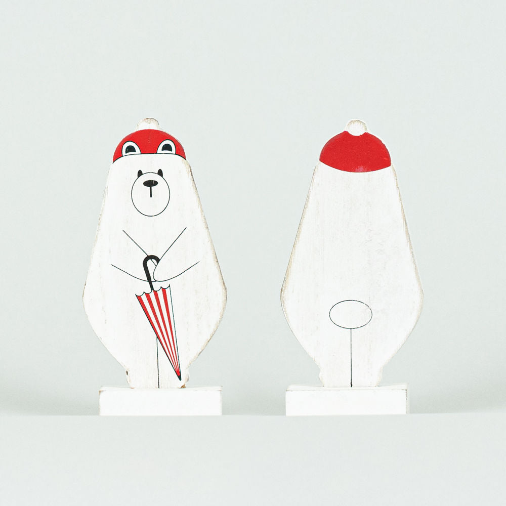 Polar Bear Wood Cutout with 'Believe In Kindness' Message