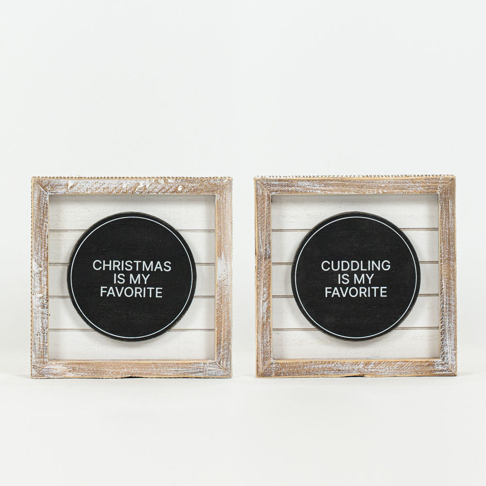 6x6 Reversible Wood Shiplap Sign - Christmas Edition