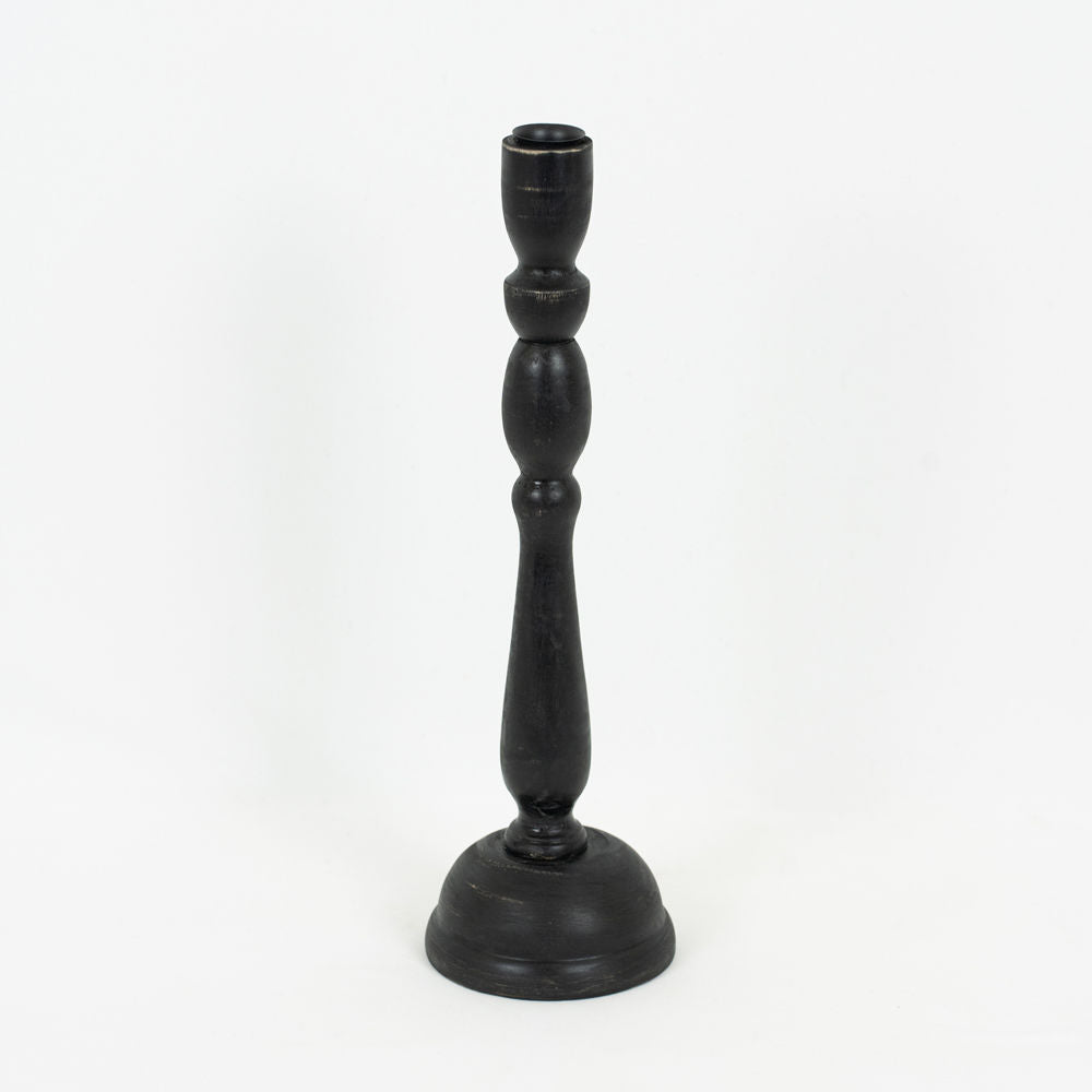 Wood Candle Holder - Black Olive Collection