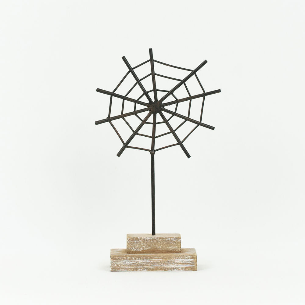 Metal Spider Web on Stand