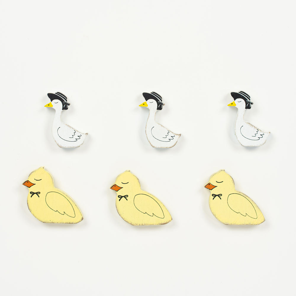 Wood Duck and Chick Shapes - Set of 6