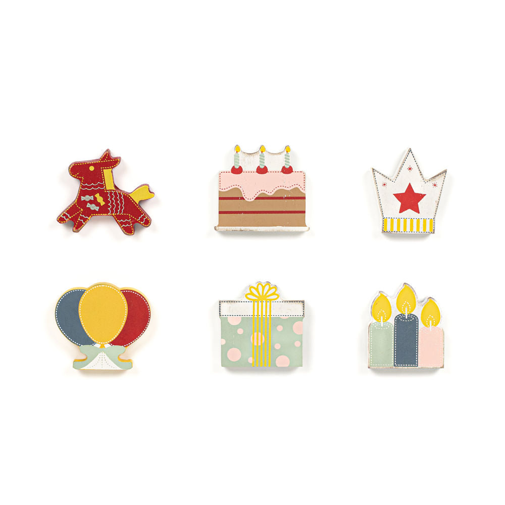 Wood Shapes Set - Party Multicolor