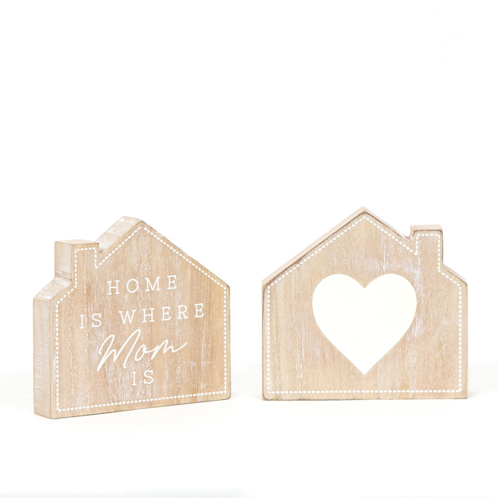 Mom Reversible Wood Decor Sign
