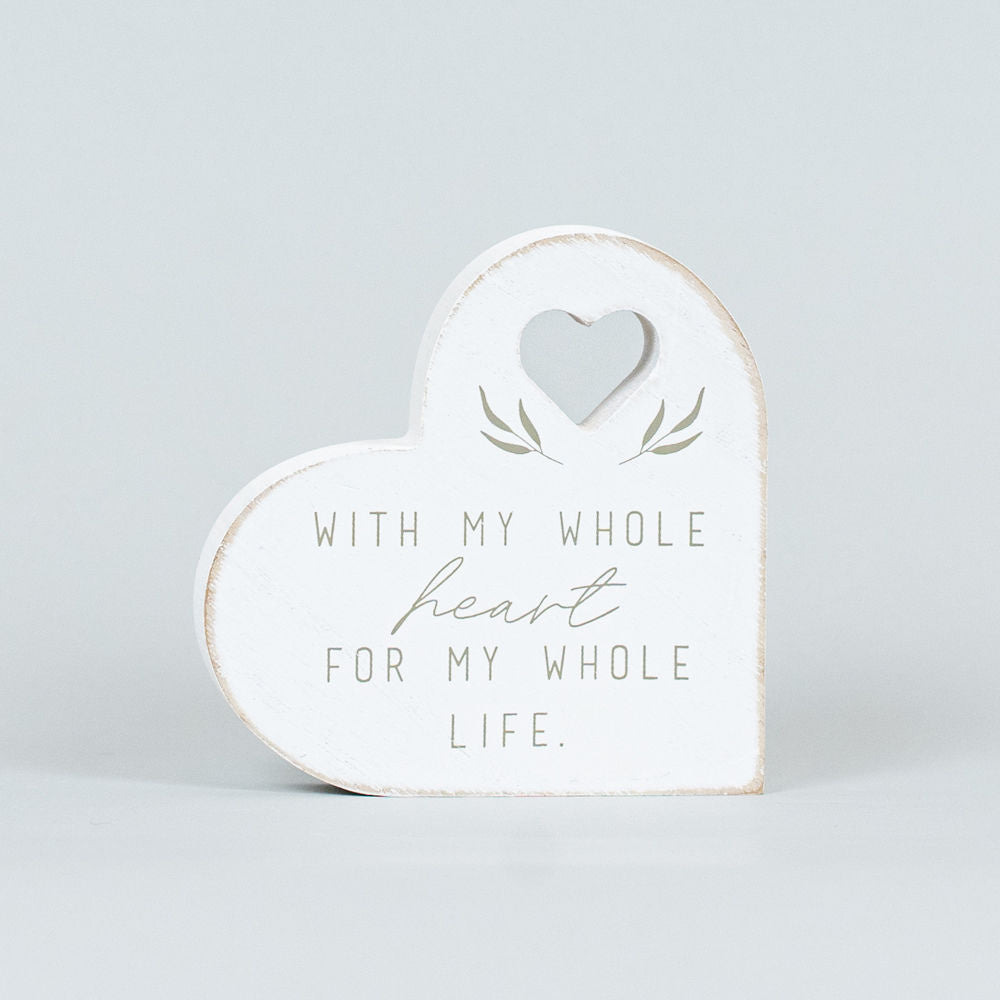 Forever In Our Hearts Wooden Decor Piece