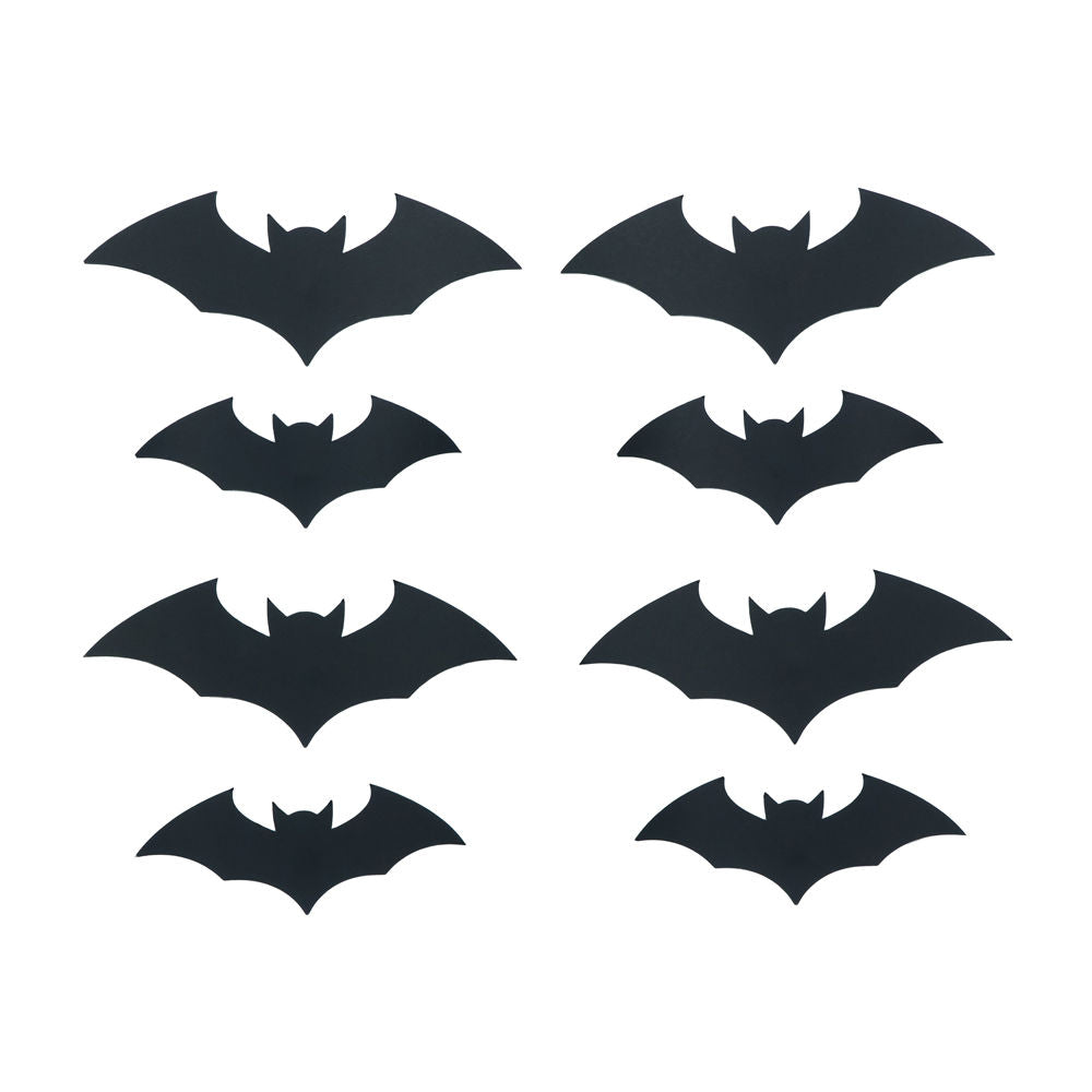 Paper Bats Halloween Decoration - Black (16 Pieces)