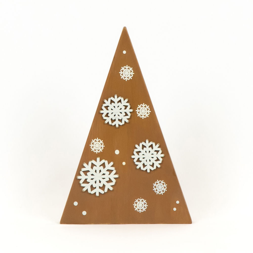 8x12 Reversible Chunky Wood Tree - Snowflake Design