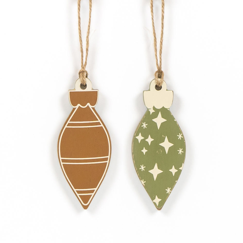 2x4 Reversible Star/Stripe Wood Ornament