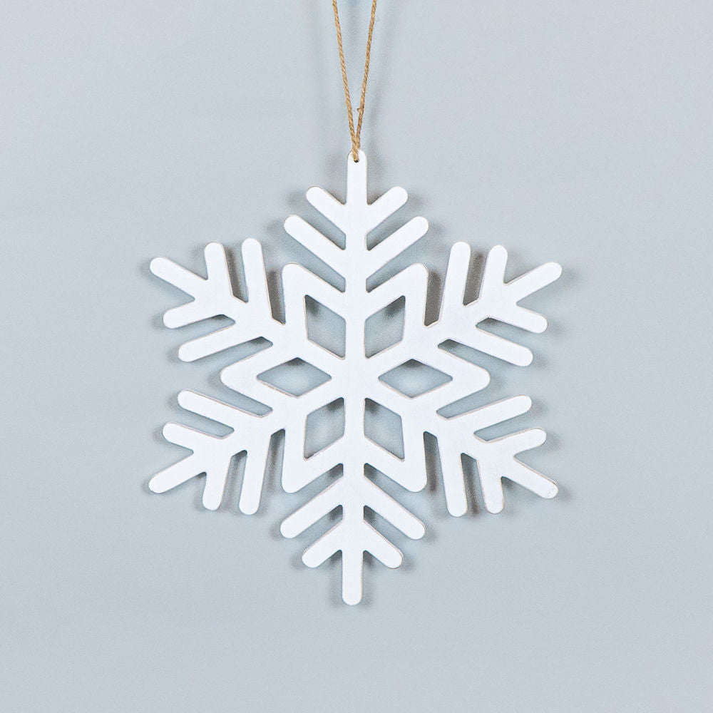 Snowflake Wood Cutout Ornament