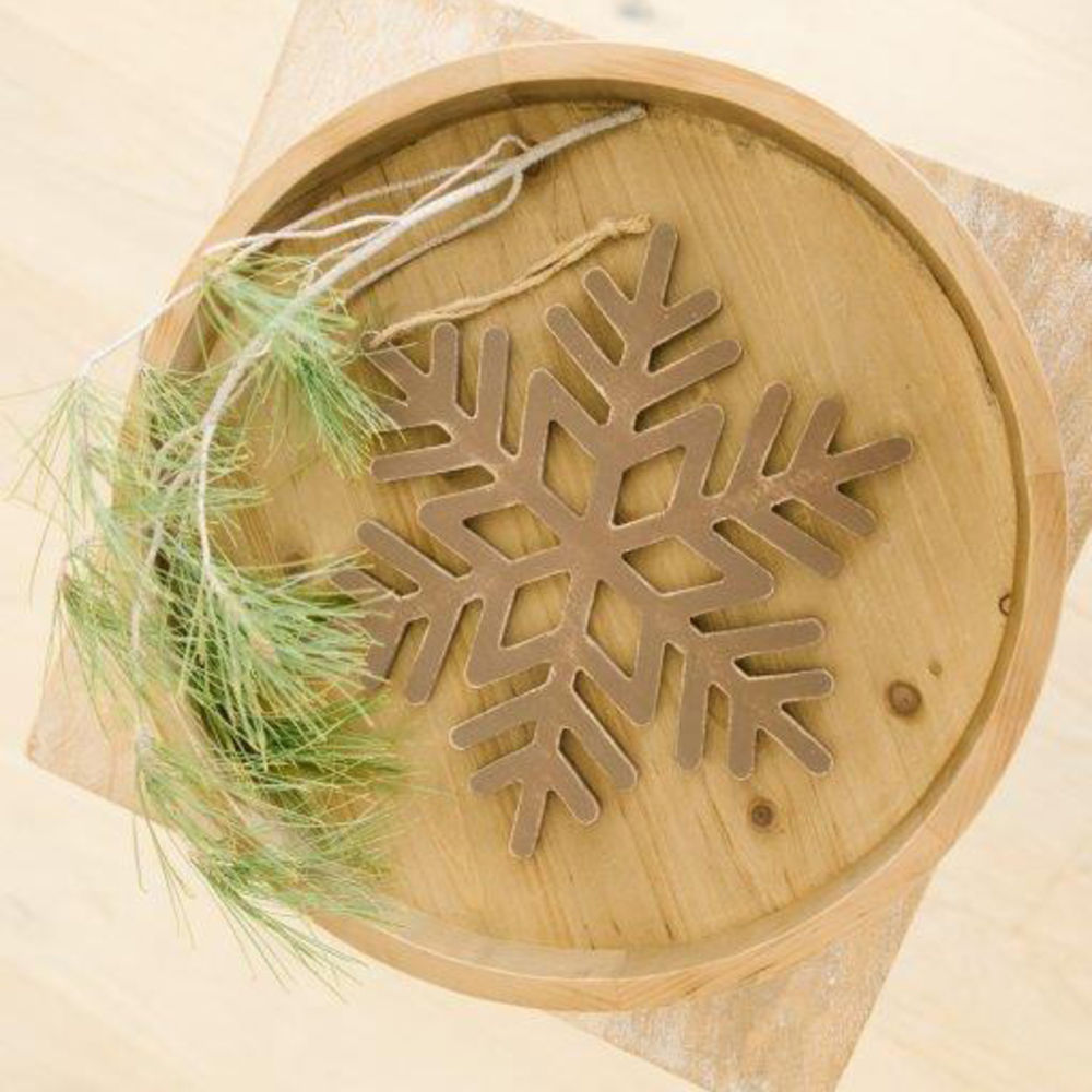 Snowflake Wood Cutout Ornament