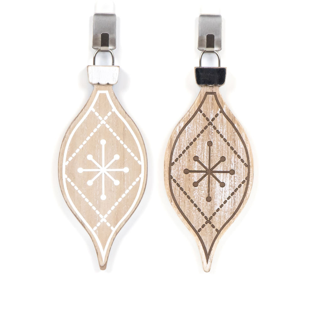 Plaid Egg Wood Ornament