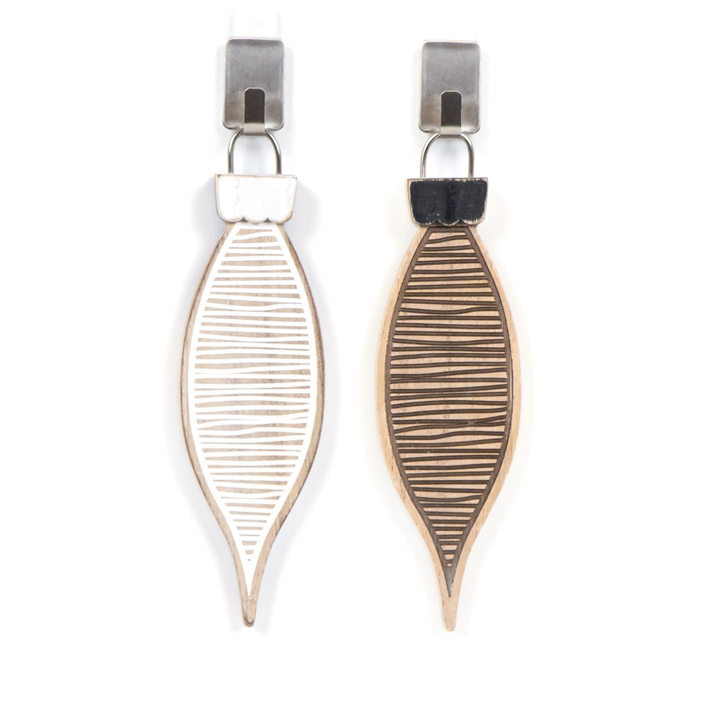 Wood Egg Stripe Ornament