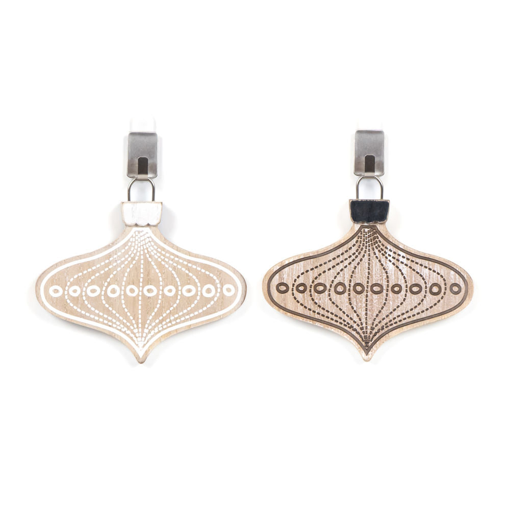 Lamp Dot Wood Ornament