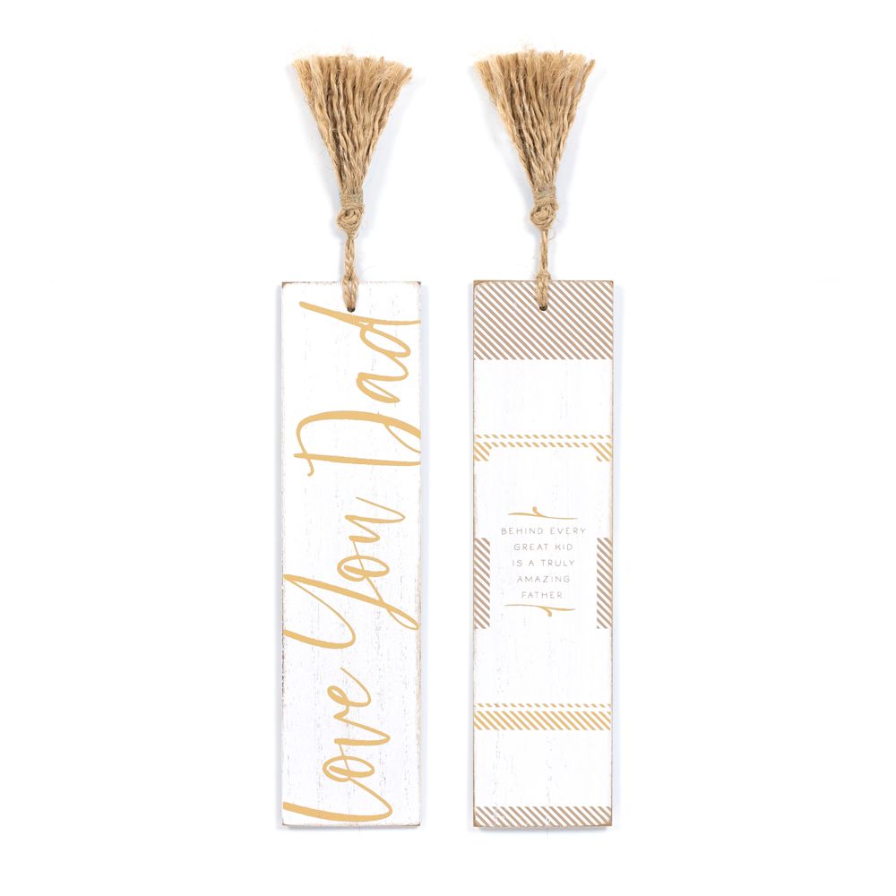 Love Dad Reversible Wooden Bookmark
