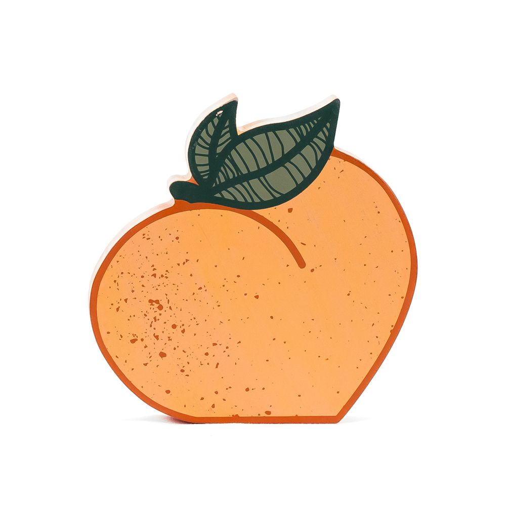 Peaches & Cream Wood Decor Shape
