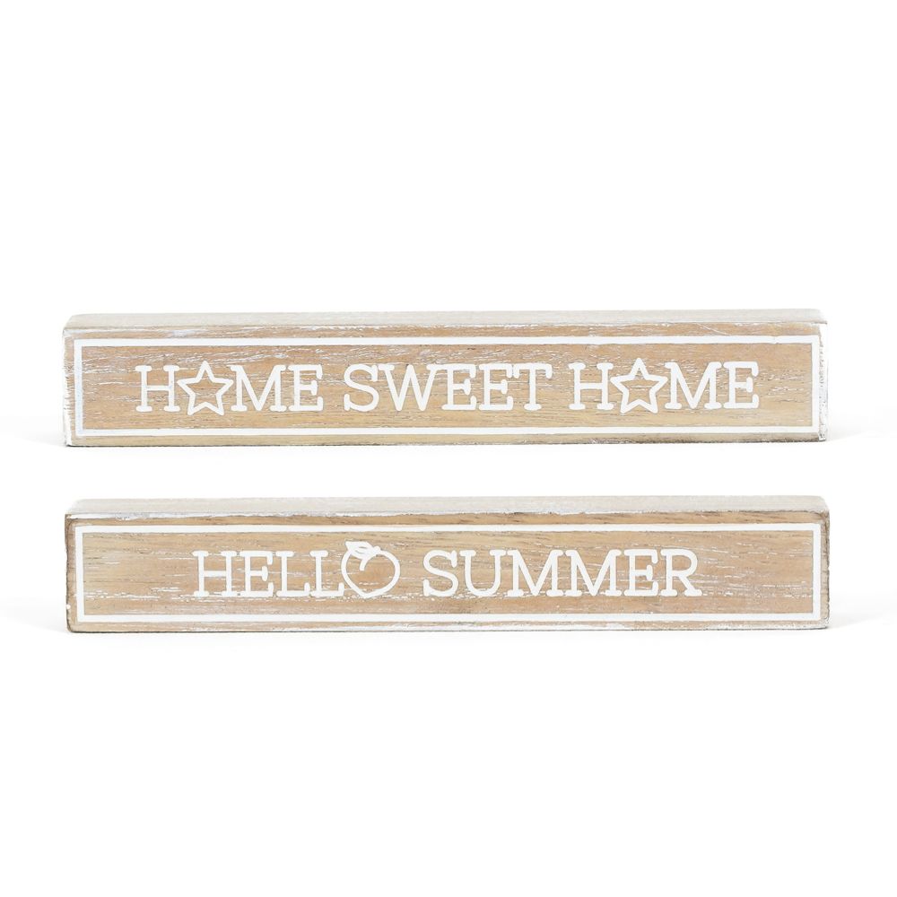 6x1x1 Reversible Wood Brick - Summer & Home